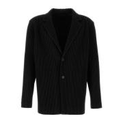 Stijlvolle Zwarte Polyester Blazer Issey Miyake , Black , Heren