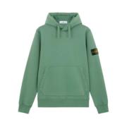 Capuchonkatoenen sweatshirt met voorzak Stone Island , Green , Heren