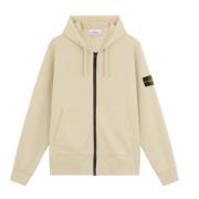 Capuchonkatoenen sweatshirt met rits Stone Island , Beige , Heren