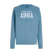 Gedrukte Sweater Limited Edition Penn&Ink N.Y , Blue , Dames