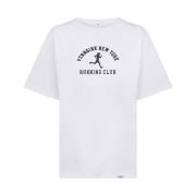 Lange mouw bedrukt T-shirt Penn&Ink N.Y , White , Dames