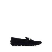 Middernachtblauwe Suède Loafers Bally , Blue , Heren