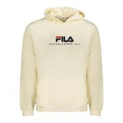 Beige Sweatshirt met lange mouwen Geborduurd logo Fila , Beige , Heren