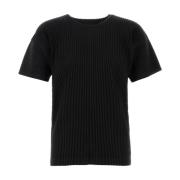 Stijlvol Zwart Polyester T-shirt Issey Miyake , Black , Heren