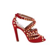 Pre-owned Suede sandals Alaïa Pre-owned , Red , Dames