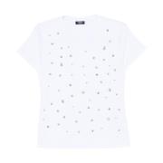 Casual Katoenen T-shirt Liu Jo , White , Dames