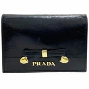 Pre-owned Leather wallets Prada Vintage , Black , Dames