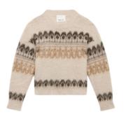 Artistieke Mohair Trui Ronde Hals Lange Mouw Isabel Marant , Beige , D...