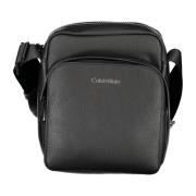 Zwarte Heren Schoudertas Contrast Details Calvin Klein , Black , Heren