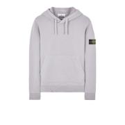 Grijze Katoenen Fleece Hoodie Stone Island , Purple , Heren