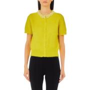 Parel Kraag Trui Array Groot Liu Jo , Yellow , Dames