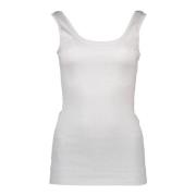 Witte Katoenen Tanktop Silvian Heach , White , Dames