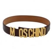 Pre-owned Leather belts Moschino Pre-Owned , Brown , Dames