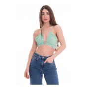 Gekreukelde bh-top met bandjeswikkel Calvin Klein Jeans , Green , Dame...