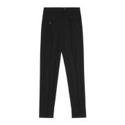 Twill Suiting Broek Ganni , Black , Dames