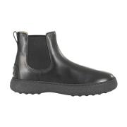 Winter Gommino Enkellaars Tod's , Black , Heren