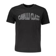 Korte Mouw Heren T-shirt Zwart Cavalli Class , Black , Heren