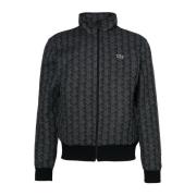 Zwarte Zip Sweater Paris Stijl Lacoste , Black , Heren