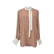 Pre-owned Silk tops Chloé Pre-owned , Brown , Dames