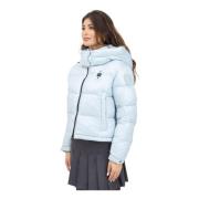 Blauwe gewatteerde jas met horizontale stiksels Blauer , Blue , Dames