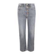 Grijze Katoenen Jeans Made in Italy 3X1 , Gray , Dames