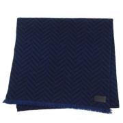 Pre-owned Fabric scarves Hermès Vintage , Blue , Heren