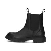 Zwarte Chelsea Boots Stijlvol Comfortabel Model Inuovo , Black , Dames