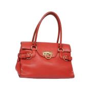 Pre-owned Leather handbags Salvatore Ferragamo Pre-owned , Red , Dames