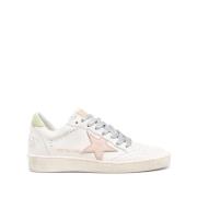 Witte Sneakers van Distressed Leer Golden Goose , White , Dames