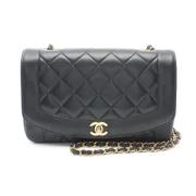 Pre-owned Leather chanel-bags Chanel Vintage , Black , Dames