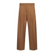 Flanellen broek in kamelenwol Laneus , Brown , Heren