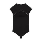 Metallic Zeil Body Patrizia Pepe , Black , Dames