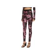 Chromo Print Lycra Leggings Versace Jeans Couture , Multicolor , Dames