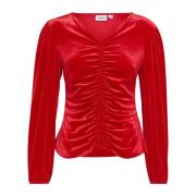 Elegante Hebasz Blouse Racing Red Saint Tropez , Red , Dames