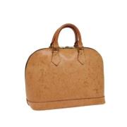 Pre-owned Leather handbags Louis Vuitton Vintage , Beige , Dames