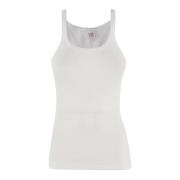 Geribbeld Tank Top Re/Done , White , Dames