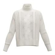 Stijlvolle Gebreide Top Emme DI Marella , White , Dames