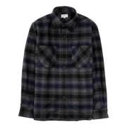 Wollen Check Overshirt Hartford , Blue , Heren