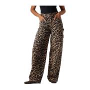 Bruine Luipaardprint Cargo Broek Harper & Yve , Brown , Dames