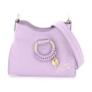 Joan Gehamerd Leren Schoudertas See by Chloé , Purple , Dames