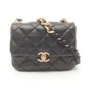 Pre-owned Leather chanel-bags Chanel Vintage , Black , Dames