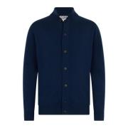 Merino Cardigan in Diverse Kleuren MC2 Saint Barth , Blue , Heren