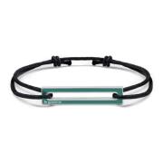 Groene gelakte koord armband Le Gramme , Black , Unisex