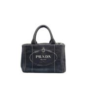 Pre-owned Canvas prada-bags Prada Vintage , Black , Dames