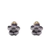 Pre-owned Metal earrings Chanel Vintage , Gray , Dames