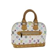 Pre-owned Canvas handbags Louis Vuitton Vintage , White , Dames