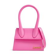 Neon Pink Medium Schoudertas Jacquemus , Pink , Dames