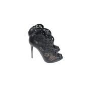 Pre-owned Leather sandals Alexander McQueen Pre-owned , Black , Dames