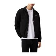 Zwarte Gewatteerde Harrington Jassen Calvin Klein , Black , Heren