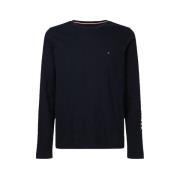 Lange Mouw T-shirt Tommy Hilfiger , Blue , Heren